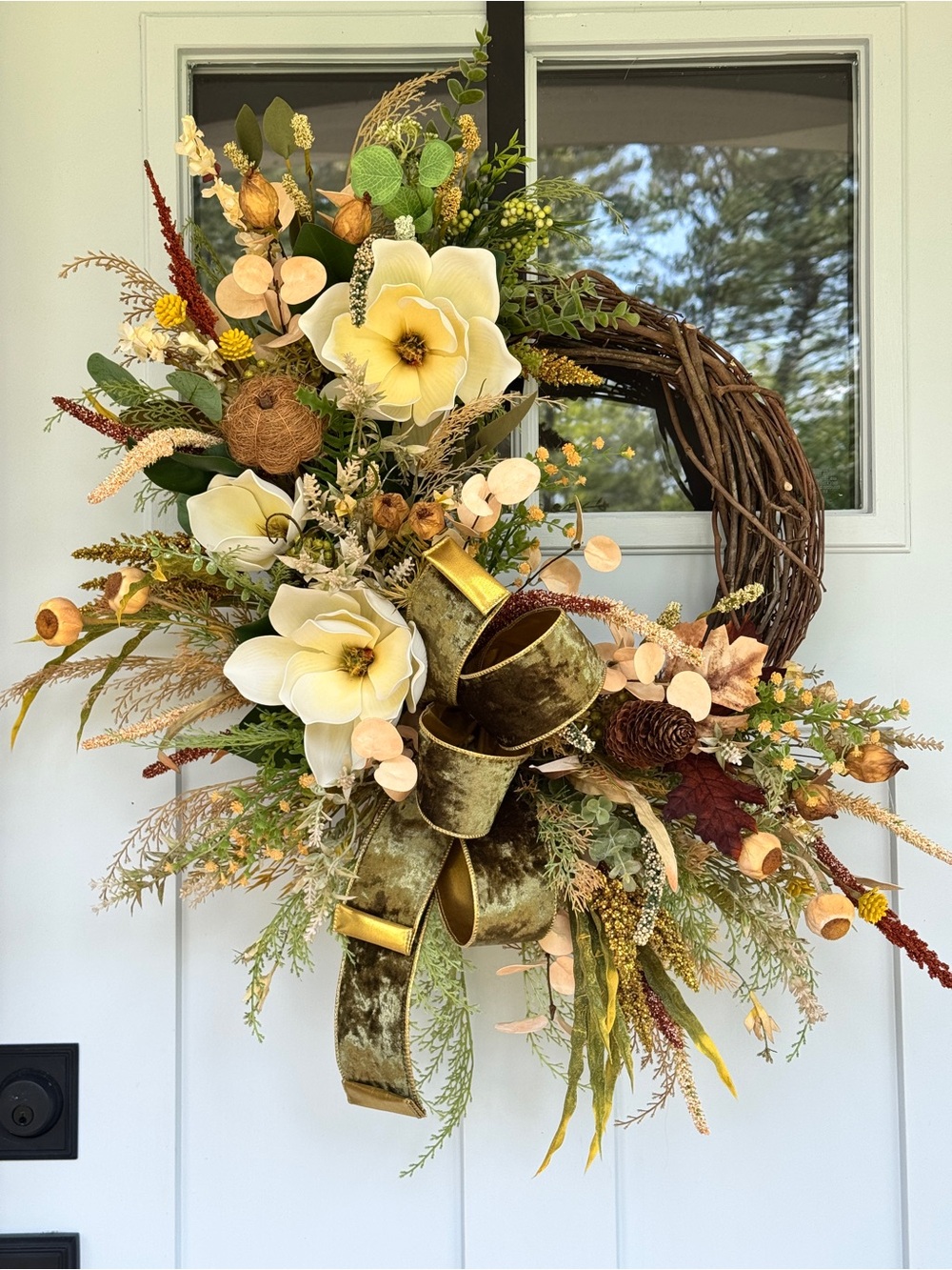 Large Southern Charm Fall Grapevine Wreath